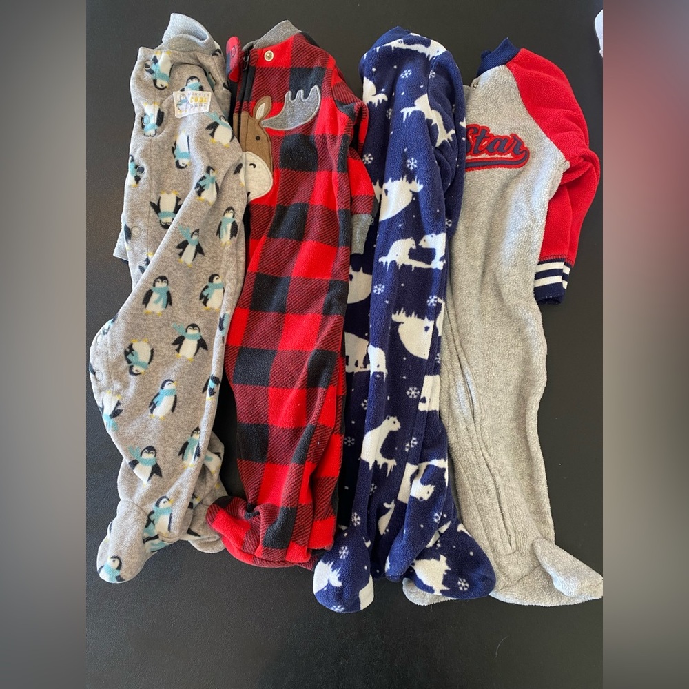 Carter's Kids Pajamas - Gray, Red, Blue